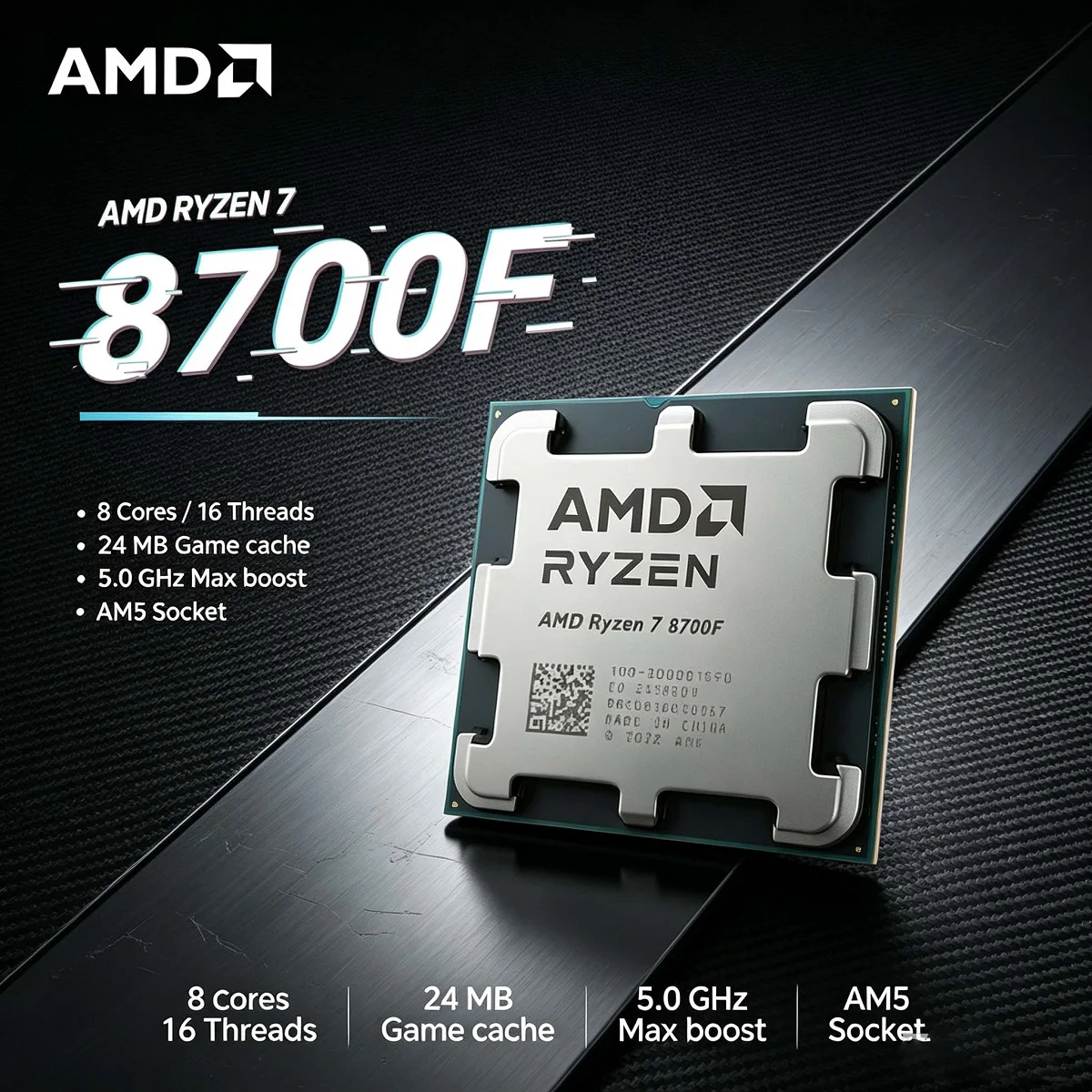 Amd Cpu Ryzen 7 - Procesador AMD Ryzen 7 8700F, 4.1GHz,