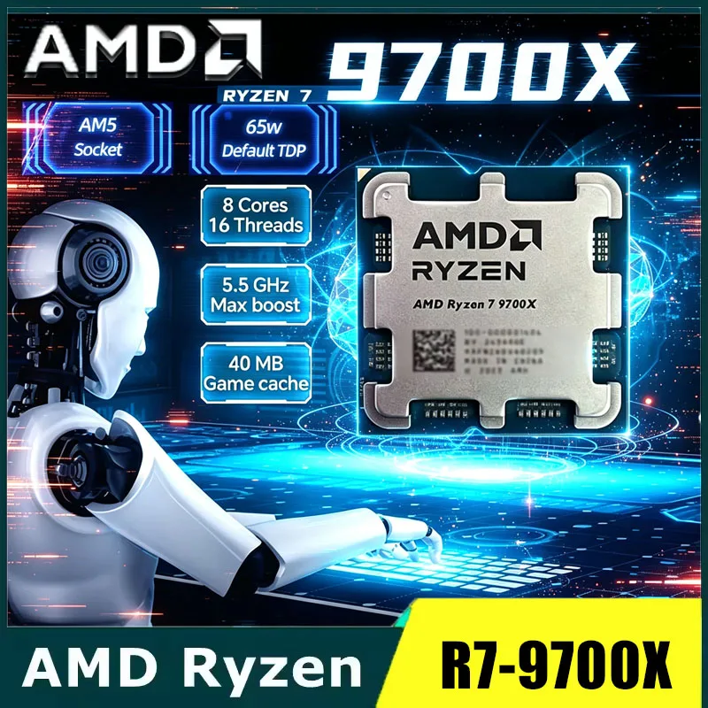 Amd Cpu Ryzen 7 - Procesador Amd Ryzen 7 9700X, 3.8Ghz,