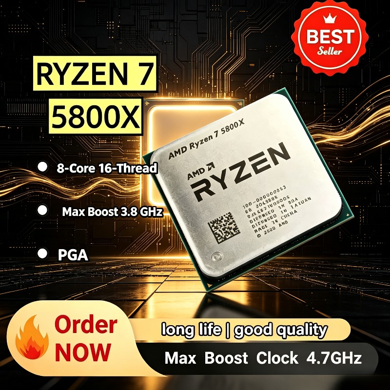 Amd Cpu Ryzen 7 - Procesador AMD 3.8 de 16 Hilos,