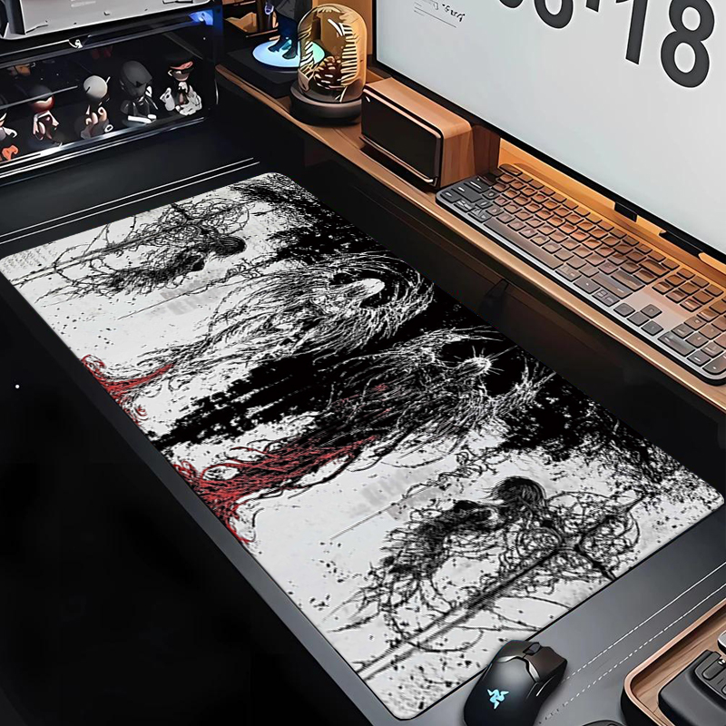 Gaming Keyboard And Mouse Pad - Alfombrilla de ratón de goma antideslizante