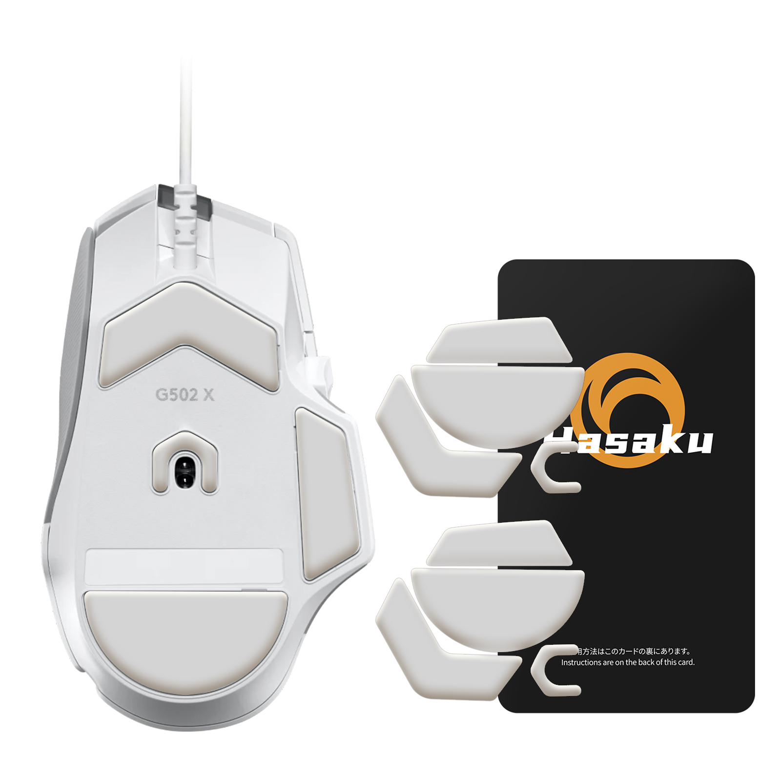 Logitech Mouse G502 - 2 juegos HASAKU bordes curvos redondeados