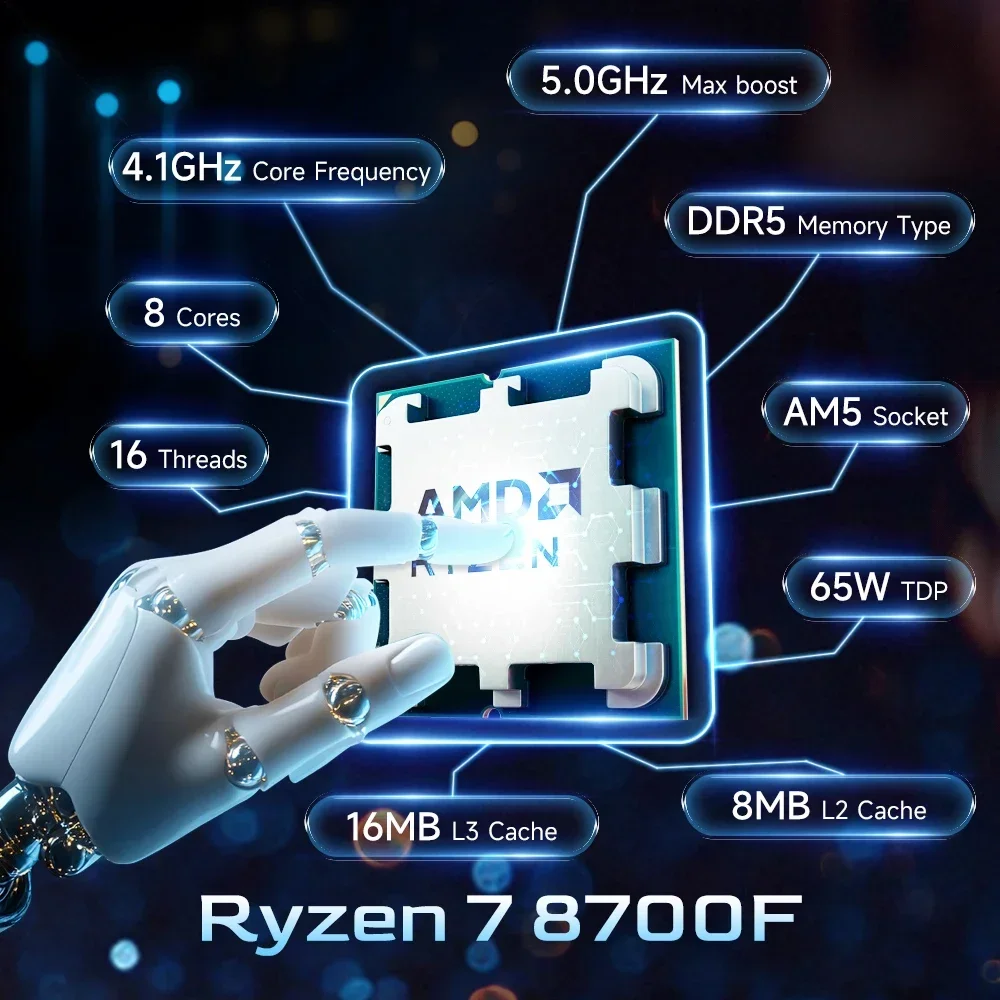 Procesador AMD Ryzen 7 8700F,  - Amd Cpu Ryzen 7 reseña y precio