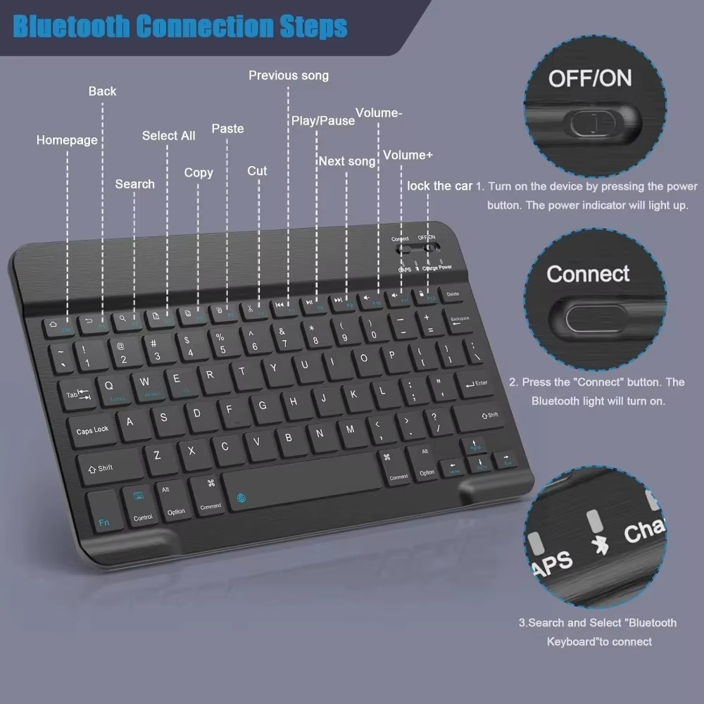 Teclado inalámbrico Bluetooth  - Gaming Keyboard Bluetooth reseña y precio