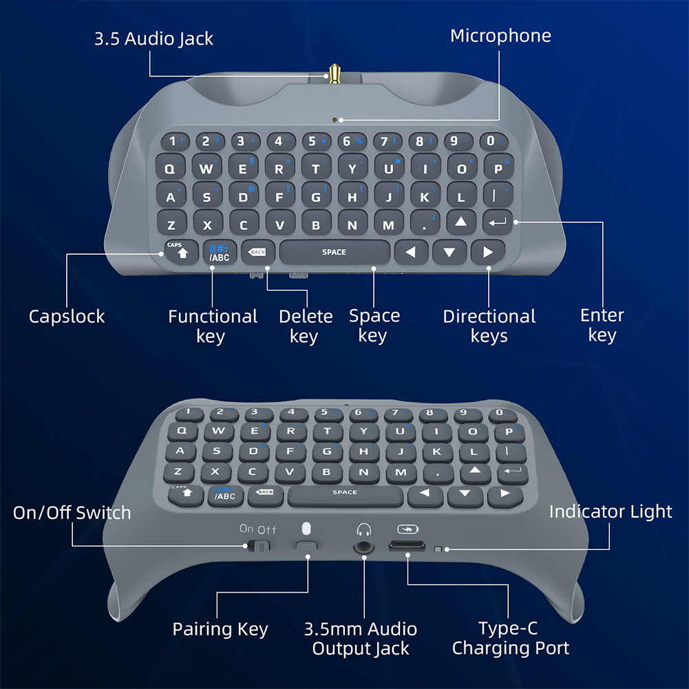 Controlador de teclado inalámb - Gaming Keyboard Bluetooth reseña y precio