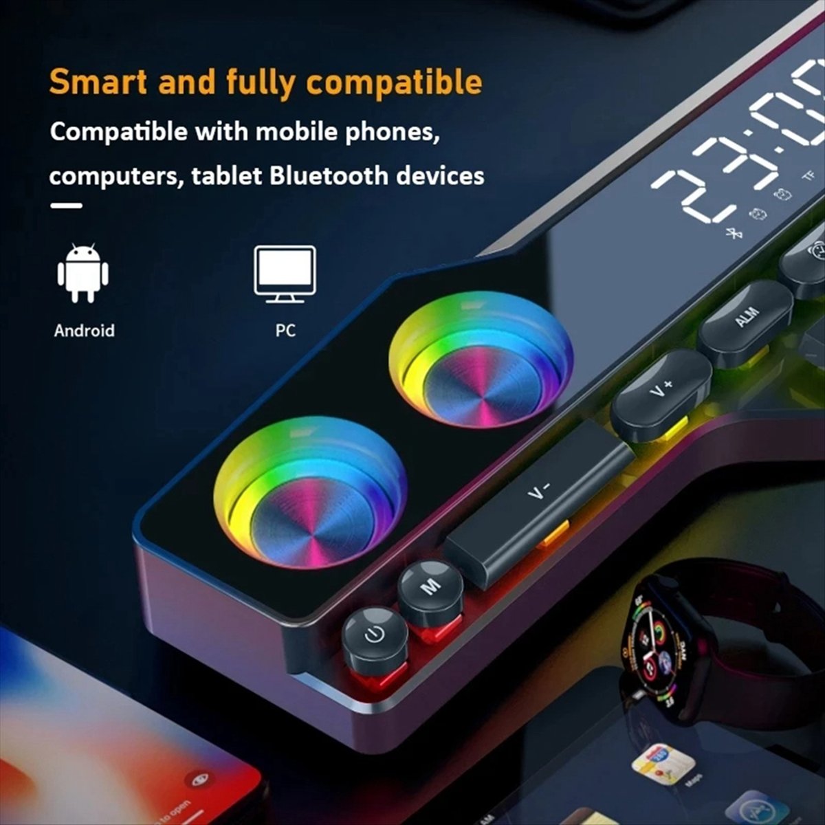 Altavoces DTC5 V18 con Luces L - Gaming Keyboard Bluetooth reseña y precio