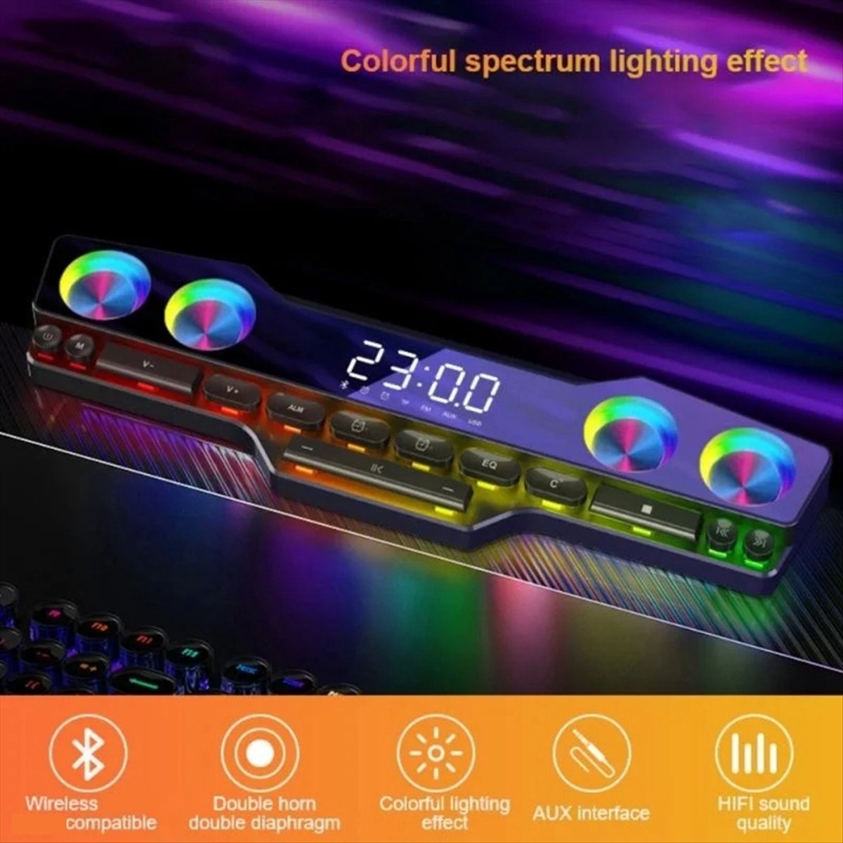 Altavoces DTC5 V18 con Luces L - Gaming Keyboard Bluetooth reseña y precio