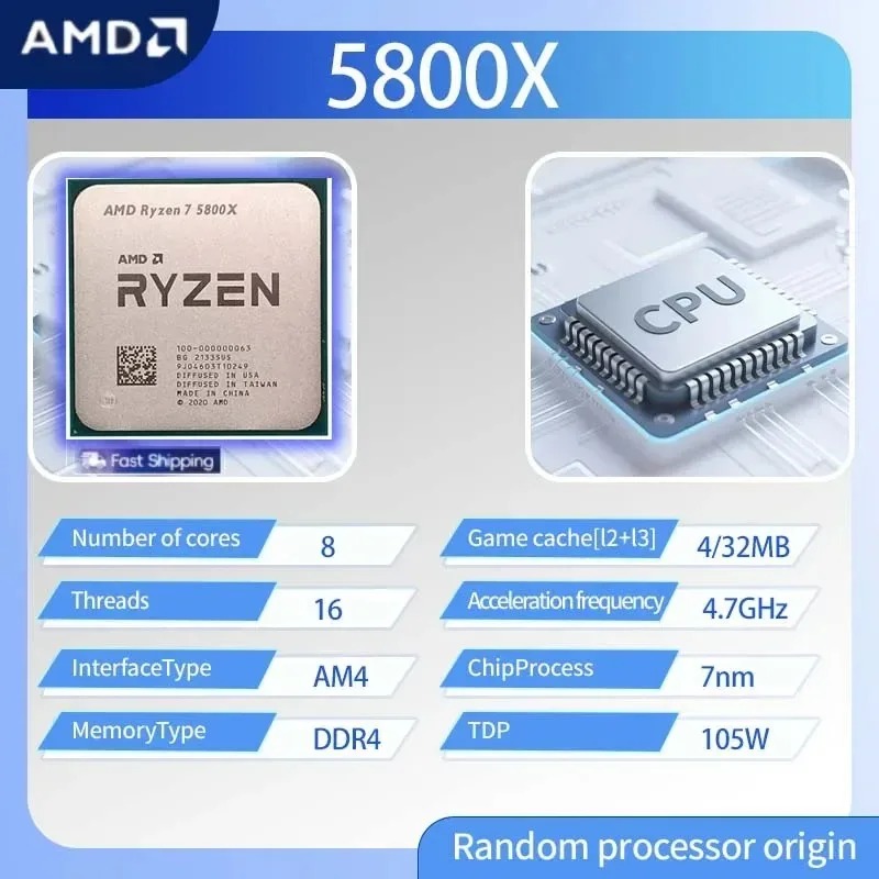 Procesador AMD Ryzen 7 5800X G - Amd Cpu Ryzen 7 reseña y precio