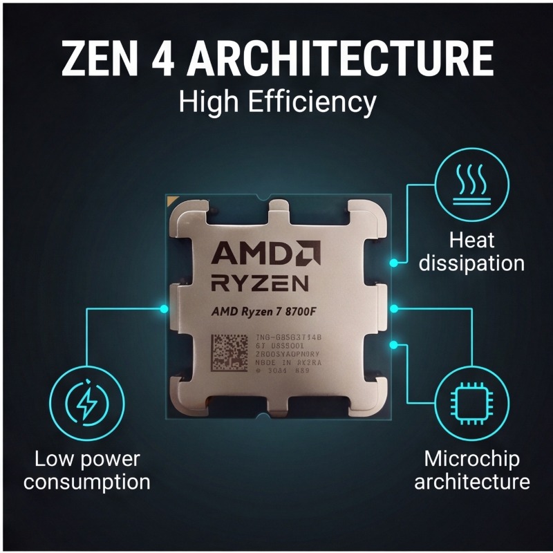 CPU AMD Ryzen 7 8700F para PC  - Amd Cpu Ryzen 7 reseña y precio