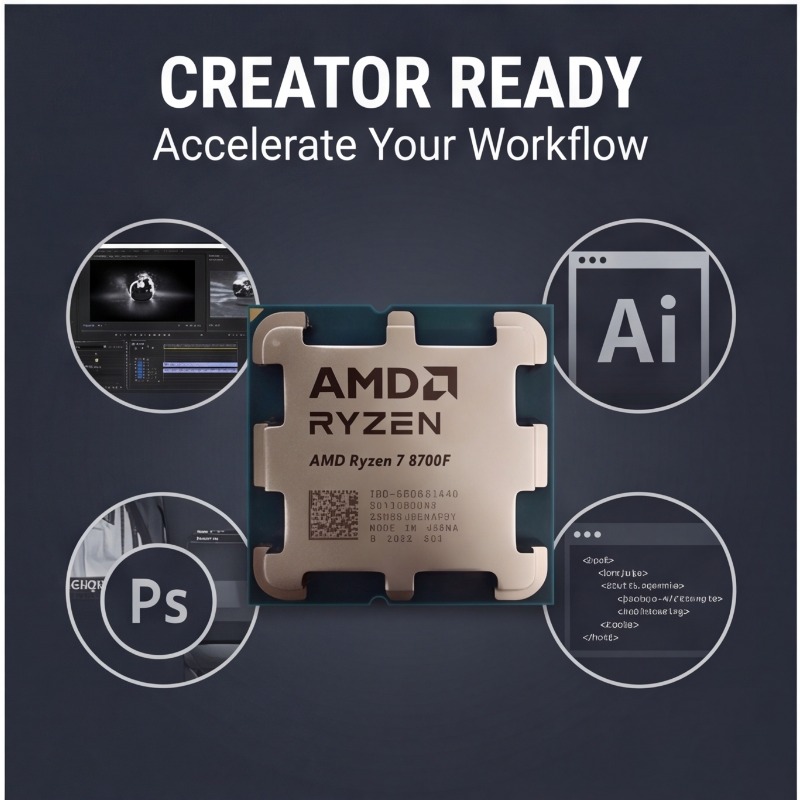 CPU AMD Ryzen 7 8700F para PC  - Amd Cpu Ryzen 7 reseña y precio