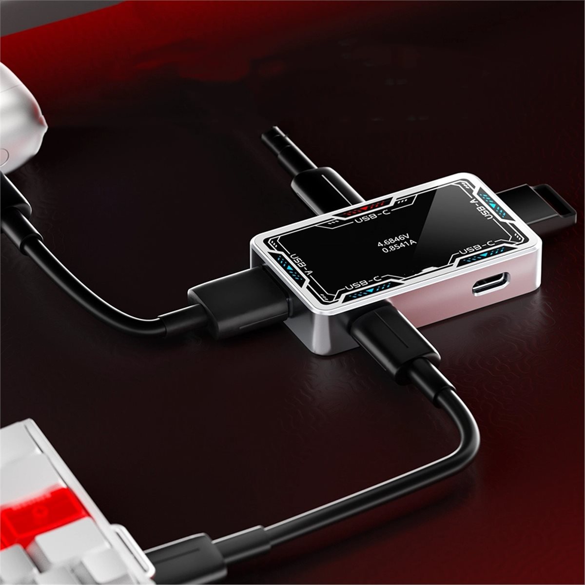 Hub USB A85P para Juegos, 8K d - Gaming Keyboard Splitter reseña y precio