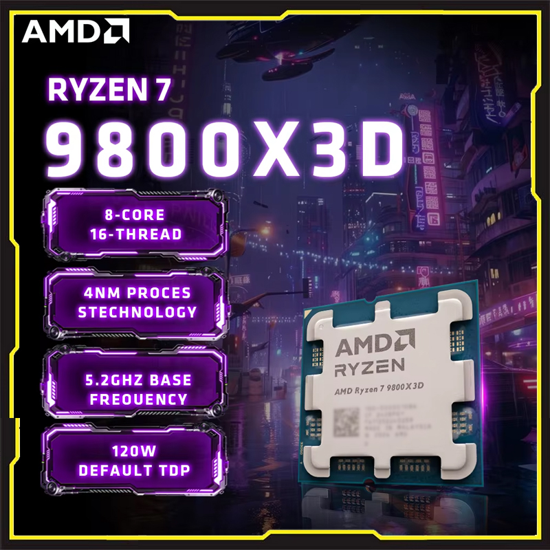CPU AMD Ryzen 7 9800X3D de 8 N - Amd Cpu Ryzen 7 reseña y precio