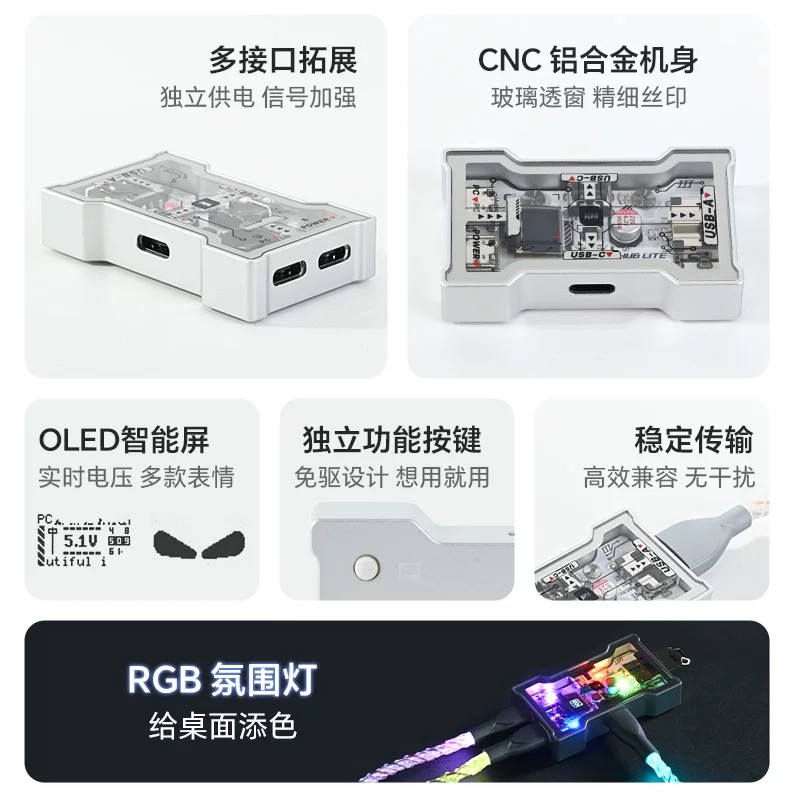 HMHUB HUBLite U Hub USB multif - Gaming Keyboard Splitter reseña y precio