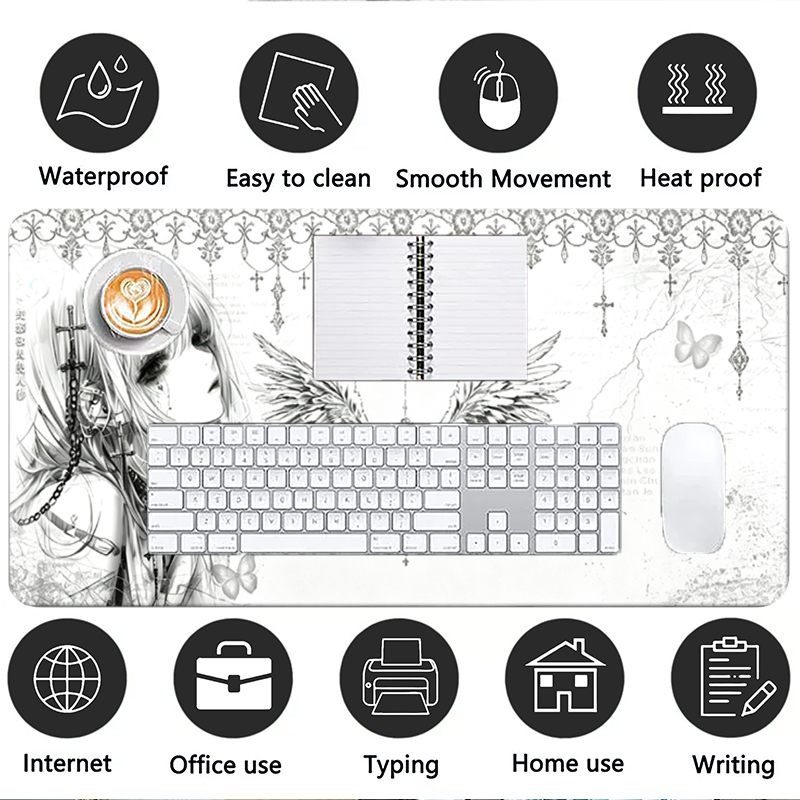 Alfombrilla de ratón de cuero, - Gaming Keyboard And Mouse Pad reseña y precio